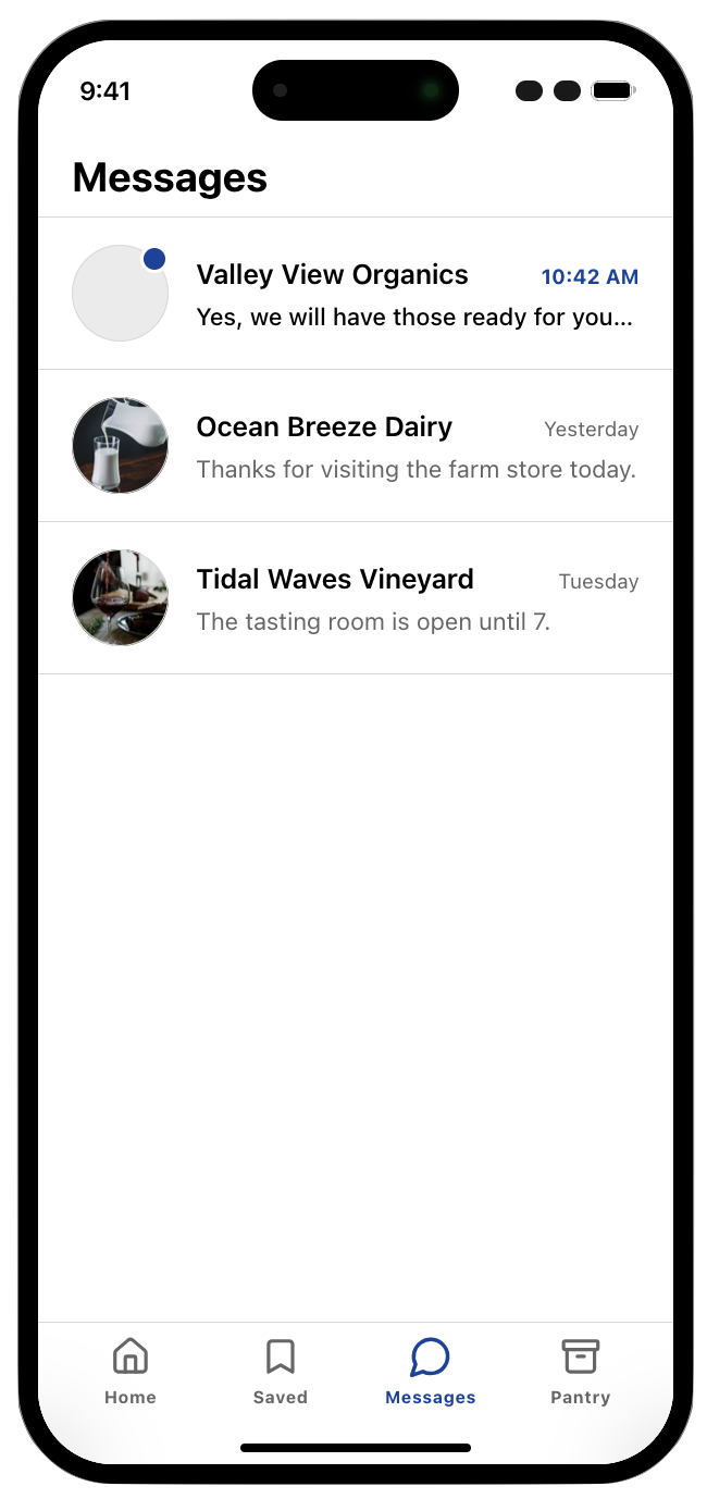 Direct Messaging Mockup