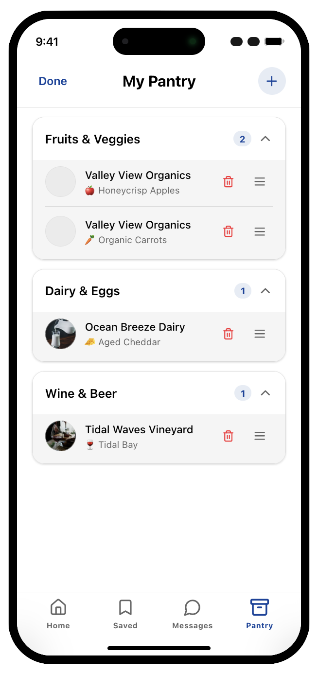 Digital Pantry Mockup